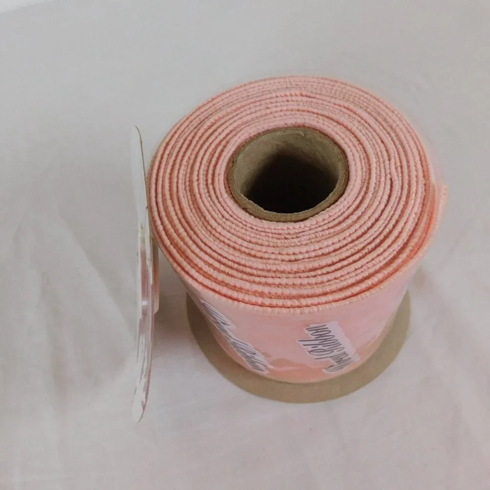 Peach MW Vista Lion Ribbon Sheer Wired 3-15/16